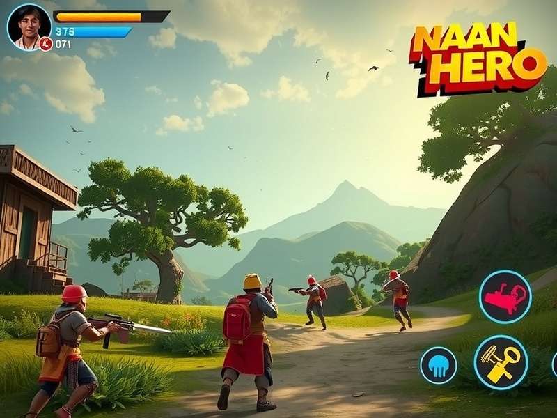 Naan Trek Hero multiplayer gameplay showing team cooperation